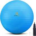 Exercise Ball for Balance Stability Fitness Workout Yoga Pilates at Home Office & Gym Birthing Ball for Pregnancy, Office Ball Chair (29.5 inch & 75 cm, Blue)