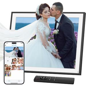Dragon Touch Digital Picture Frame - 19 Inch WiFi Large Digital Photo Frame with 64GB Storage, FHD Screen, Easy Setup to Share Photos or Videos Remotely via Vphoto App from Anywhere(Not Touchscreen)
