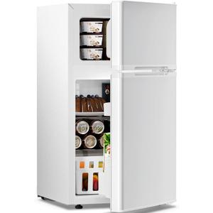 Antarctic Star 3.2 Cu.Ft,Compact Refrigerator,Mini Refrigerator with Freezer,Dual Temperature Fridge,Adjustable Thermostat,for Bedroo/Office/Dorm/Kitchen(white)