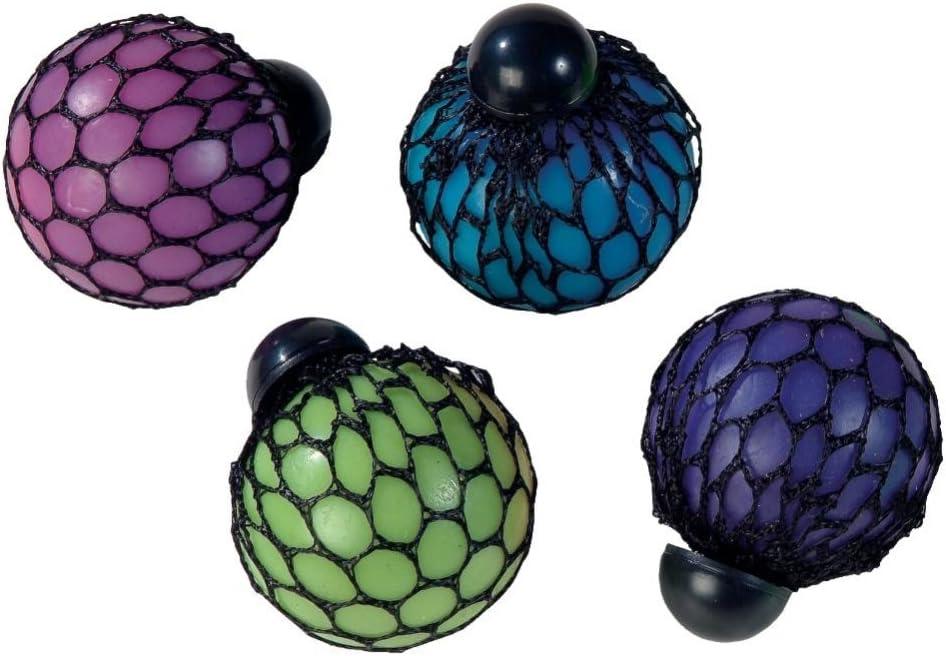 Raymond Geddes Rainbow Squeeze Ball Toy for Kids, Mesh (Pack of 24)