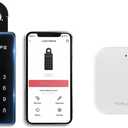 WiFi Lock Box for Outside with Gateway, Remotely Control Smart Key Lock Box, Wireless Lock Box for House Key, Door Handle & Wall Mount Sturdy Alloy Lockbox IP66 Waterproof