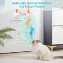 2 x Interactive Cat Toys for Indoor Cats,Rechargeable Automatic Concealed Cat Feather Teaser,Motion Activated Enrichment Toys for Indoor Bored Adult Cats(Color) (White)