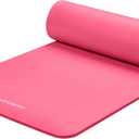 Retrospec Solana Yoga Mat Thick 1/2in Non-Slip Workout Mat with Nylon Strap - 72x24in Exercise Mat for Pilates, Stretching & Fitness - BPA Free, Easy Clean