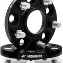 Mishimoto Wheel Spacers, 5x114.3, 60.1 Center Bore, M12x1.5, 15mm Thick, Black