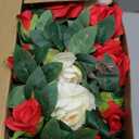 35 ft 6 Pack Valentine Rose Silk Flower Garland Hanging Artificial Flowers Decoration Floral Decor Rose Vines Floral Garlands for Indoor Outdoor Wedding Wall Birthday Party(Valentines)