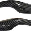 Compatible with Tesla Model 3 Model Y Column Gear Shift Cover Lever Steering Wheel Interior Protection Accessories(Carbon Fiber Pattern)