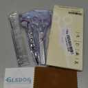 GLADOG Professional 4 in 1 Dog Grooming Scissors Set with Safety Round Tips, Sharp and Heavy-duty Pet Grooming Shears for Cats (Red)