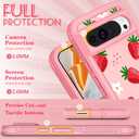 for Google Pixel 9 Pro XL Case - Women Girls Cute Cover Girly Aesthetic Kawaii Unique Design Teens Pretty Strawberry Heavy Duty Shockproof Protective Phone Case for Pixel 9 Pro XL 6.8 Inch