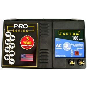 Zareba 100 Mile AC Powered Low Impedance Electric Fence Charger - Plug In Fence Charger - Contain Bulls, Cattle, Bulls, Exotics, Goats, Horses & More - Keep Predators Out - EAC100M-Z