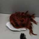 Ginger Red Short Bob Wig For Women Synthetic Curly Bob Wigs With Bangs Shoulder Length Colorful Hair Heat Resistant Synthetic Wigs Medium Length 14inchGinger Red