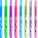 WRITECH Retractable Highlighters Assorted Colors: Chisel Tip Click Aesthetic Highlighter Marker Pens Pack Multi Colored Ink No Bleed Smear for Highlighting Journaling (12ct Neon+Pastel)
