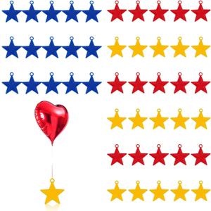 BOROSO 45PCS Balloon Weights Colorful Plastic Heavy Balloon Pendants Wedding Birthday Party Balloons Accessories For Helium Balloon Decoration (Star)