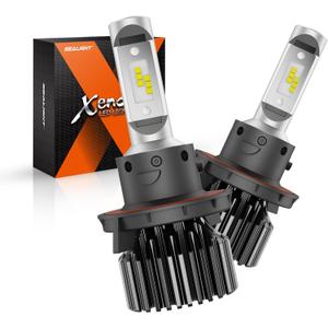 SEALIGHT 9008 Light Bulbs, H13 40,000LM Powersports Bulbs, 6500K Cool White Plug and Play, CANBus Ready, Super Bright, h13 Pack of 2