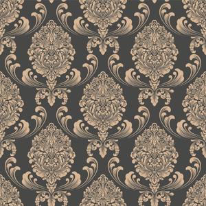 Gold Vintage Floral Peel and Stick Wallpaper for Bedroom - French Textured Damask Removable Self-adhesive Contact Paper 17.7 in x 118 in Renter Friendly Classic Non-Woven for Living Room Bathroom