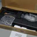 Rfiver Universal Swivel TV Stand for 27-50 55 60 Inch TVs, Height Adjustable Table Top TV Stand Mount Hold up to 88 lbs, Pedestal TV Stands with Tempered Glass Base, Replacement TV Mount Stand