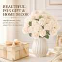 MACTING 60PCS Artificial Rose Flowers Real Touch Fake Flowers with Stem Foam Roses for DIY Weedding Bouquet Table Centerpieces Party Baby Shower Home Mothers Day Decorations,Cream