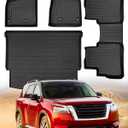 for Nissan Rogue Floor Mats 2025 2024 2023 2022 2021, Full Set TPE All Weather Cargo Liners Trunk Mat Carpet Rubber for Nissan Rogue Car Interior Accessories 2021-2025 NOT for Rogue Select/Sport