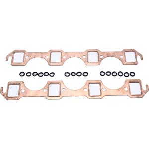2 Pcs Copper Header Exhaust Gaskets Rectangle Port Fits for Ford Small Block SBF 289 302 351W