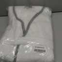 MONICA + ANDY Baby Organic Terry Bathrobe (2-3T, White + Grey)