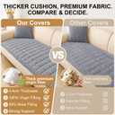 Smiry Couch Cover for Dogs Washable, Non Slip Fuzzy Pet Couch Covers for 3 Cushion Sofa Pet Friendly, Thick Soft Sofa Slipcovers Cushion Protector (Grey, 27.6" x 59")