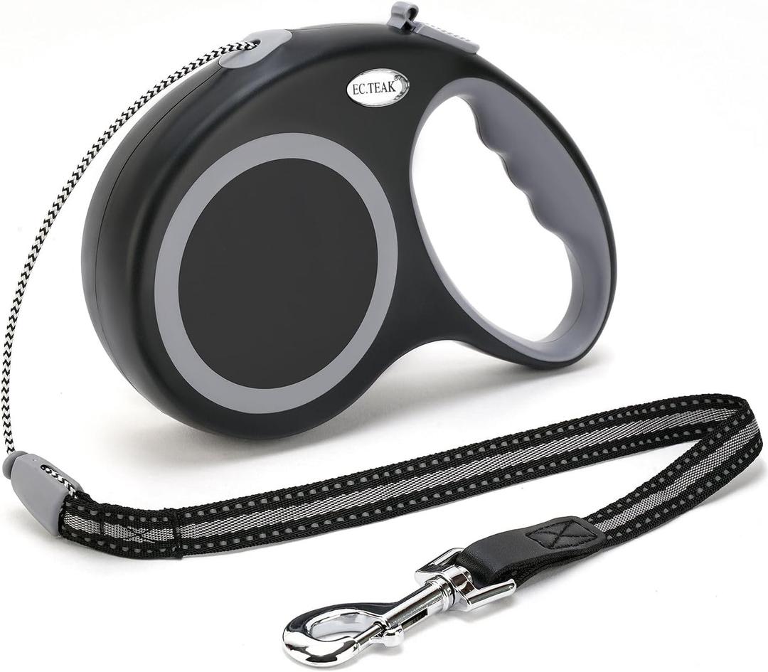 Retractable Dog Leash, 30 FT Dog Walking Leash for Small Medium Large Dogs up to 110 lbs, Heavy Duty No Tangle, Black