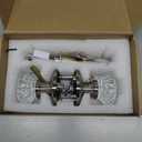 Cielsa Dawn Glass Door Knobs Interior with Lock, Satin Nickel Door Handles, Crystal Door Knobs with Lock (Satin Nickel, Privacy) 