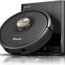 Shark AV2310AE Matrix Self-Emptying Robot Vacuum with No Spots Missed on Carpets and Hard Floors, Precision Home Mapping, Perfect for Pet Hair, Bagless, 45-Day Capacity Base, Wi-Fi Black/Brass