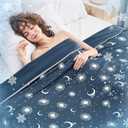 inhand Cooling Blanket Queen Size (90"x90") - Double Sided Cooling Blankets for Hot Sleepers, Cool Lightweight Summer Blanket for Sofa Bed Couch, Travel, House Warming Gifts New Home Midnight Navy