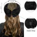 Loritta Womens Winter Headbands Faux Fur Headband Elastic Ear Warmers Furry Ear Muffs,Black