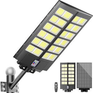 loyoele 9000W Solar Street Lights Outdoor 120000LM, Commercial Parking Lot Light 7000K, Solar Flood Outdoor Lights IP67 Waterproof with Motion Sensor for Road, Garden, 9600