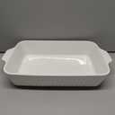 DOWAN Casserole Dish, 9x13 Ceramic Baking Dish, Large Lasagna Pan Deep for Oven, 4.2 Quarts Baking Pan with Handles, Oven Safe and Durable Bakeware for Lasagna, Home Decor, Wedding Gift, Soft White