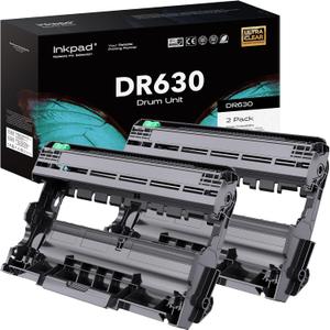 DR630 Drum Replacement for Brother DR-630 DR630 Compatible with MFC-L2700dw MFC-L2705DW HL-L2300D HL-L2340DW HL-L2360DW HL-L2380DW DCP-L2520DW DCP-L2540DW Printer (2 Black, Not Toner)