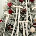 Chuangdi 10 Pcs Beige Velvet Bows for Staircase 8 x 24 Inches Double Faced Velvet Beige Long Bow for Christmas Ornaments Wrapped Gift for Xmas Wreath Garland Staircase Banister Decoration