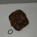 HOOJIH Curly Hair Bun, Messy Bun Hair Piece Elastic Drawstring Large Full Extension Hairpiece Short Synthetic Ponytail Extension for Women - Chocolate Brown with Golden Highlights