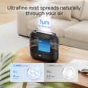 Dreo Smart Humidifiers for Bedroom, Top Fill 4L Supersized Humidifier Large Room with 28 dB, 36H Runtime, Touch/APP/Voice Control, Nightlight, Cool Mist Humidifiers for Baby, Plants, Indoor, Black
