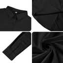 Ruisin Super Soft Wrinkle Free Button Down Shirts for Women Solid Long Sleeve Striped Formal Work Dress Blouses Tops (Black, XL)
