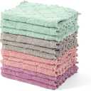 UMANI 12 Pack Microfiber Cleaning Cloths Reusable Textured Cleaning Rags | 10 x 6 Inch, Soft Absorbent Quick-Dry Cloths for Kitchen, Bathroom, Countertop and Household Cleaning