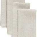 Solino Home Linen Cloth Napkins Set of 4-100% Pure Linen Light Natural Dinner Napkins 20 x 20 Inch for Summer, Fall - Athena, Handcrafted and Machine Washable