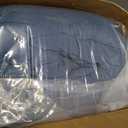Litanika Haze Blue California King Comforter Set, 3 Pieces Solid Bedding