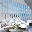 AFZEVEB-3D Blue Seascape Wallpaper Space Wall murals for Bedroom 114"x74" (Not Peel and Stick) (A001)