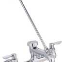 American Standard 8354112.002 Exposed Yoke Wall-Mounted Service Sink Faucet, 8.38 x 12.50 x 9.75 inches, Chrome
