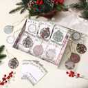 2 x 24 Sets Christmas Employee Appreciation Gifts Bulk Scented Christmas Hanging Ornaments with Card Bag Inspirational Thank You Gifts Bulk for Coworkers Staff Xmas Tree (Thank You)