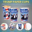 Smygoods Trump Design Disposable Paper Coffee Cups (16 OZ, 50 Count) For Hot Beverages, Tea, Espresso, Cocoa - To Go Drink Containers, Caf & Office