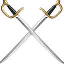 2pcs Pirate Swords, 31" Plastics Toy Sword, Medieval Pirate Costume Accessory for Halloween Cosplay LARP, Props, Role-Play, Medium
