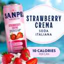Sanpellegrino Soda Italiana Strawberry Crema Italian Sparkling Drink, 0g Added Sugar, Real Fruit Juice, Italian Soda Sparkling Beverage, 24-Pack, BBD 07-2027