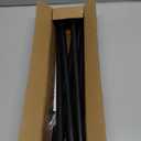 2 Pack Black Curtain Rods for windows 32 to 48 inch, 5/8 inch Splicing Heavy Duty Metal Curtain Rod Set with Brackets