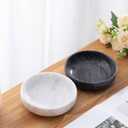 5.91'' Large Decorative Marble Bowl for Home Decor, Key, Incense Burner, Smudge, Coffee Tables Centerpiece, Soap Serving (Black)