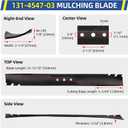 GICOOL 1 Pack 22" Mulching Mower Blade for Toro Recycler & Troy-Bilt, Replaces OEM 131-4547-03, 108-9764-03, 131-4546-03, 104-8697-03, Fits Toro Models 20016 20017 20332 20071 20330C 20065