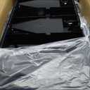 SONGMICS Trash Can, 3 x 4.8 Gallon Garbage Can, 14.4 Gallon Recycle Bin with Soft-Close Lids, Pedals, and Inner Buckets for Kitchen, Stainless Steel, Silver and Black ULTB54NL Silver and Black