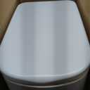 Bathroom Can with Soft-Close Lid 3.5 Gallon Stainless Steel Garbage Can with Removable Inner Slim Bins for Bedroom, Office(Matte White)